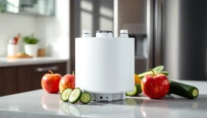 Waterdrop DA97-17376B Replacement for Samsung® HAF-QIN/EXP water filter showcased in a modern kitchen, promoting clean and healthy living.