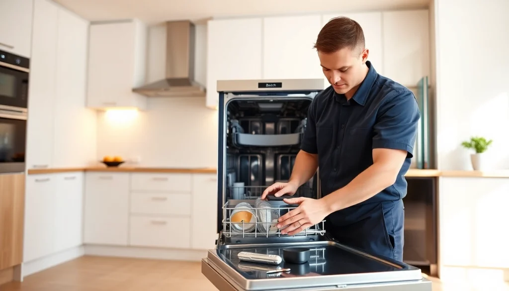 Expert Bosch dishwasher repair ensuring optimal kitchen performance with clean surroundings.