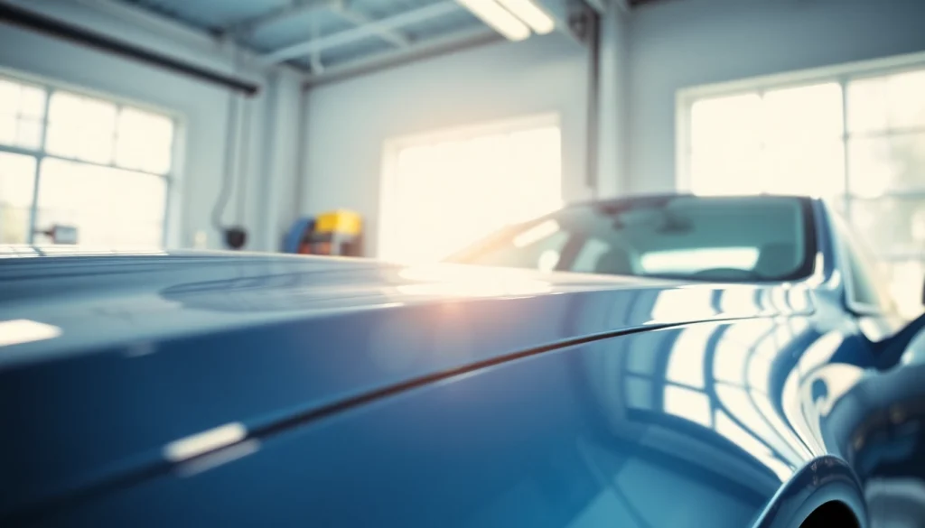 Showcasing the best car detailing Chattanooga TN with a freshly cleaned vehicle in a bright garage.