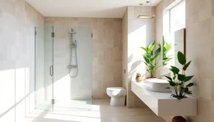 Découvrez la douche à l'italienne, un design moderne et spacieux avec des cloisons en verre