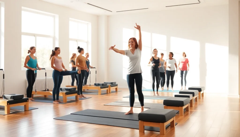 静かなスタジオで ピラティス おすすめ を強調する魅力的なピラティスクラス