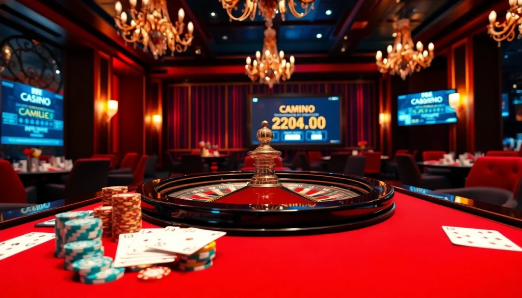 Découvrez l'excitation du meilleur casino en ligne avec une scène de roulette palpitante remplie de jetons et de cartes.