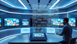 Transform video to prompt AI technology in a modern studio environment.