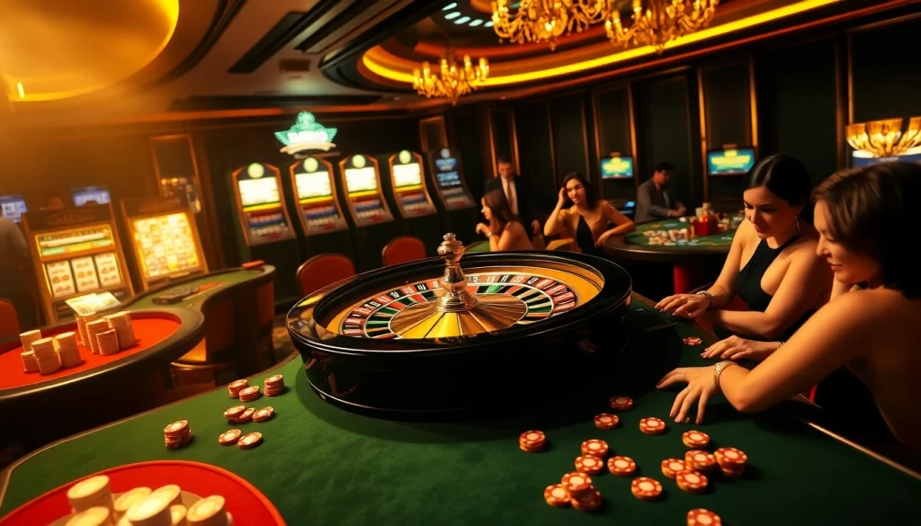 Découvrez l'atmosphère passionnante du meilleur casino en ligne avec un gameplay captivant et des éléments de casino vibrants.